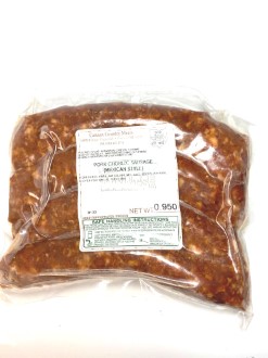 brats CHORIZO-pork 4 PACK $8.00/LB